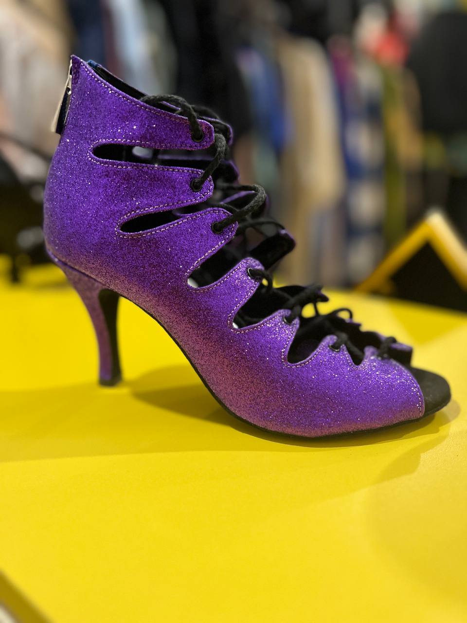 Stivaletto glitter viola