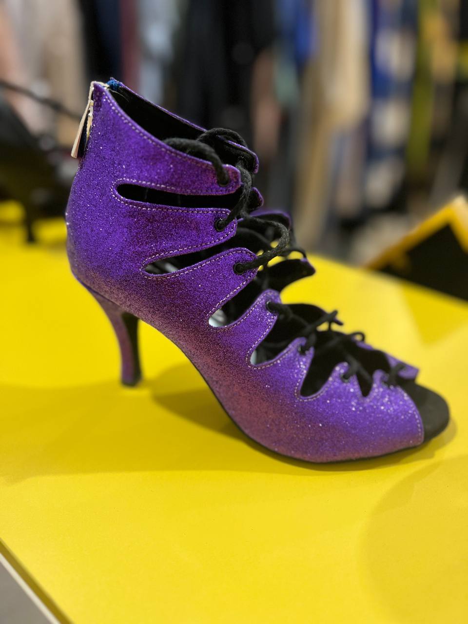 Stivaletto glitter viola