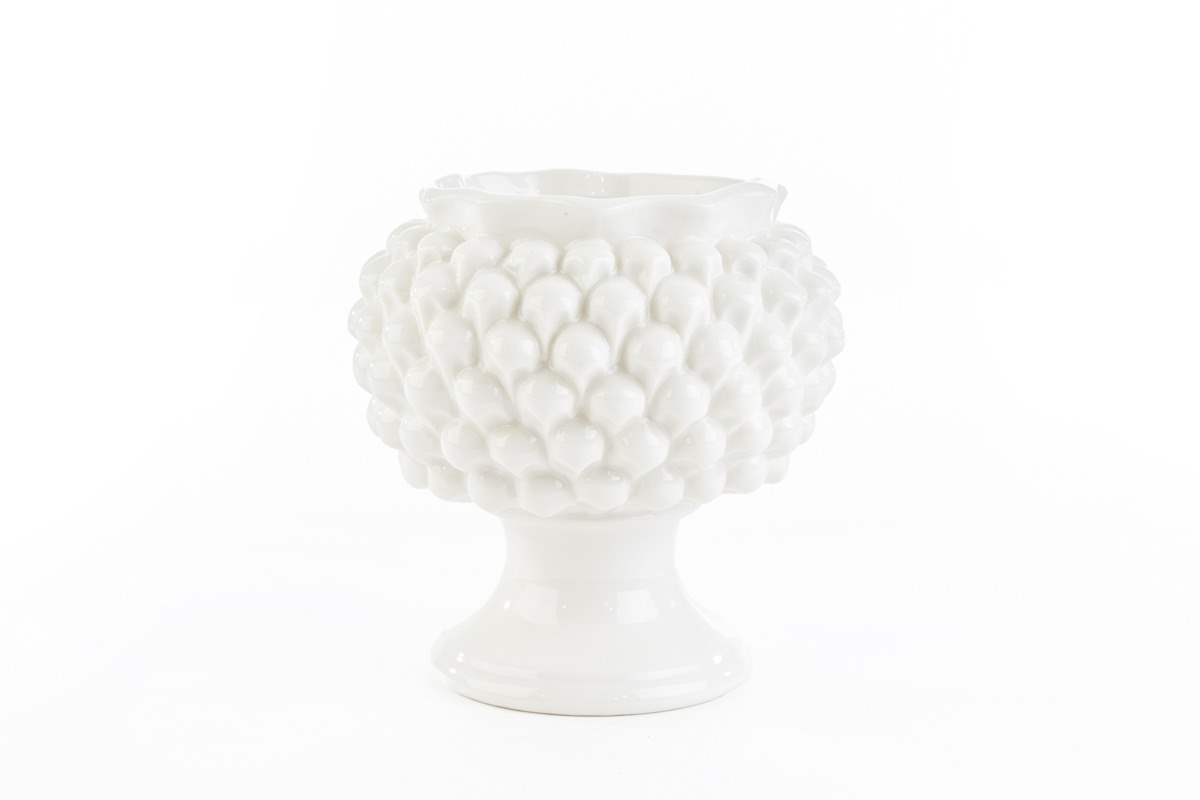 Vaso Pigna Porcellana Bianca